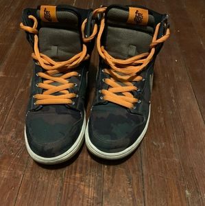 Nike Dunk High Premium SB Black/Olive Khaki-Sunset
